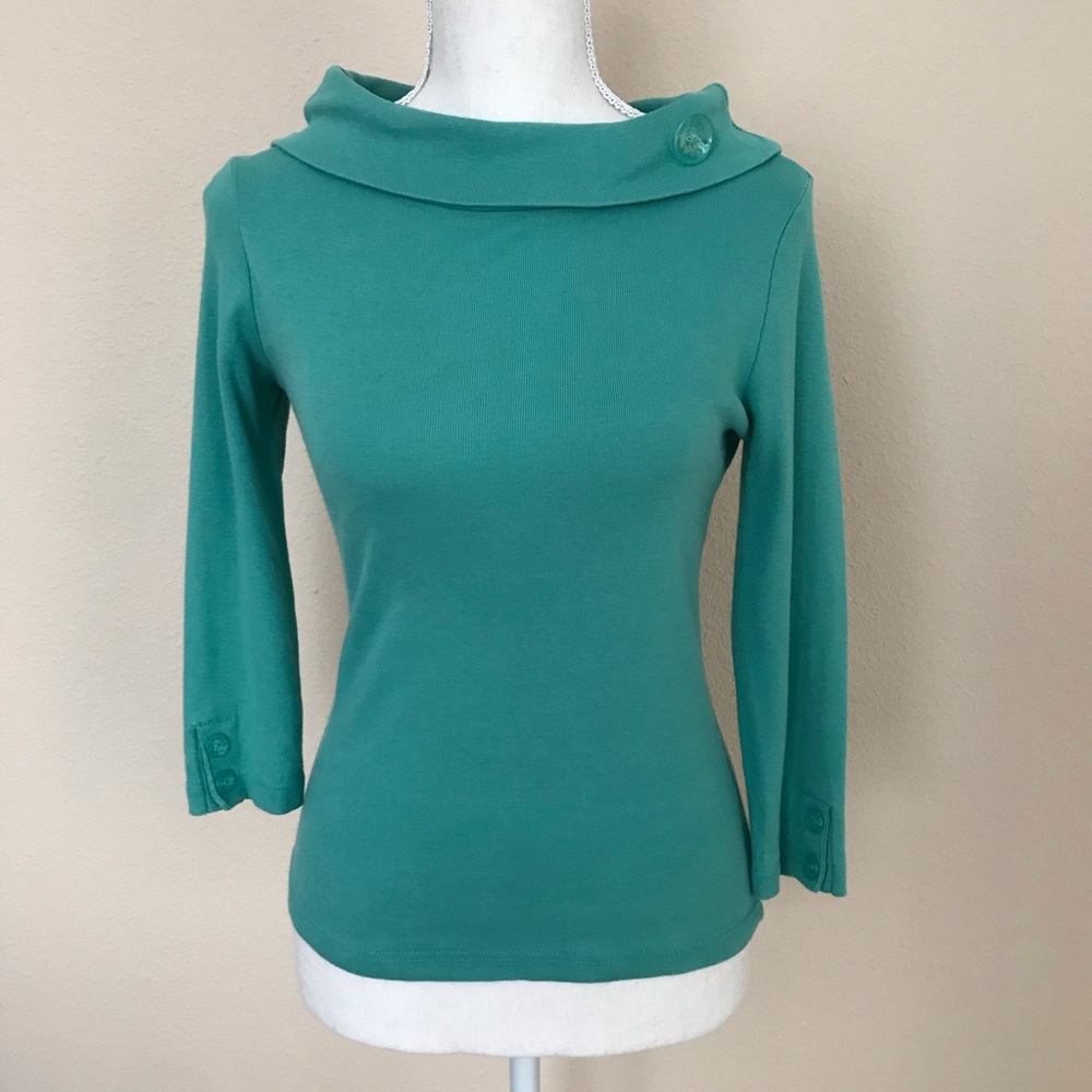 Anthropologie 3/4 sleeve shirt with button…